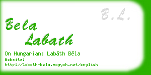 bela labath business card