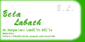 bela labath business card